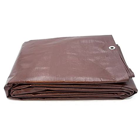 10 Ft. X 20 Ft. Super Heavy Duty 8 Oz. Brown Tarp - 16 Mil Thick