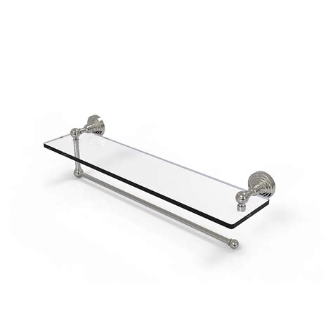 Exclusive Special Allied Brass Waverly Place Collection 22 Inch Vanity Beveled Edges 1 Glass Shelf, 22-Inch, Satin Brass