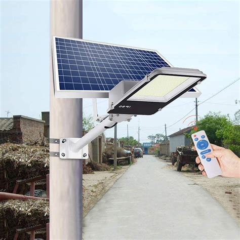 BEEZOK LED Solar Street Light, 4000LM Solar Parking Lot Light Dusk to Dawn with Motion Sensor, 140LEDs 6000K Daywhite - BKST0101