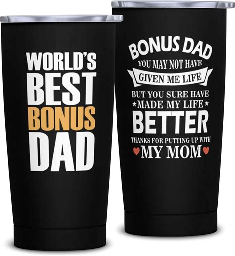 Bonus Dad Gift Stepdad From Daughter Stepfather Stepdaughter Son Gift Mug Wine Glass