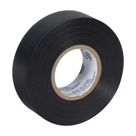 Duck Brand 299006 Utility Vinyl Electrical Tape, 3/4 Inch x 60 Feet (Single Roll), Black