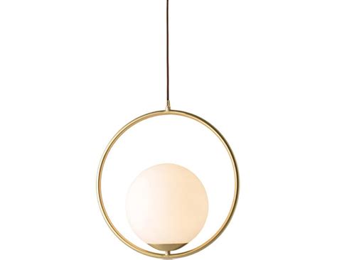 H XD GLOBAL Modern Fashion Spherical Gold Metal & Glass Hanging Light, Pendant Lighting Base on E27 Bulb (30cm)
