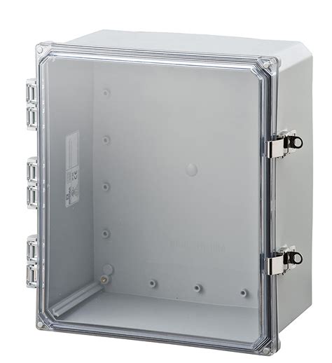Big Sale Integra H12106HCF Premium Line Enclosure, Hinged, Two Screws, Clear Cover, Mounting Flange, 12" Height, 10" Width, 6" Depth