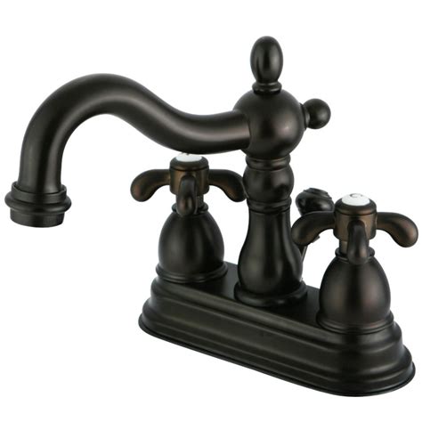 Exclusive Special Kingston Brass KS1605TX French Country 4" Centerset Bathroom Faucet, 4-3/4 inch spout reach, Oil Rubbed Bronze
