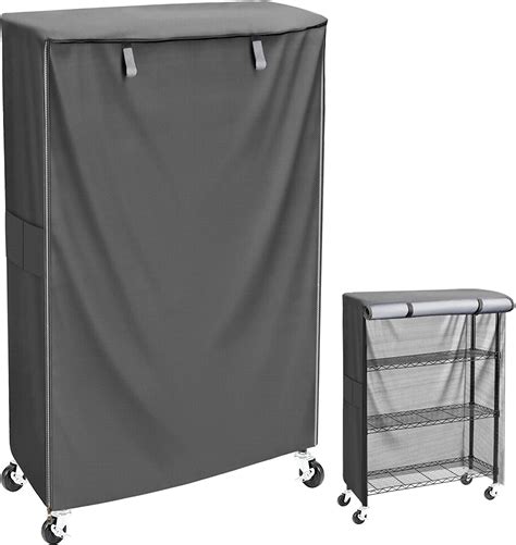 MOLLYAIR Shelf Cover Wire Rack Cover Storage Rack Cover Used To Cover Sundries, Cover For Storage Shelves Suitable For Rack 48x18x72in Black