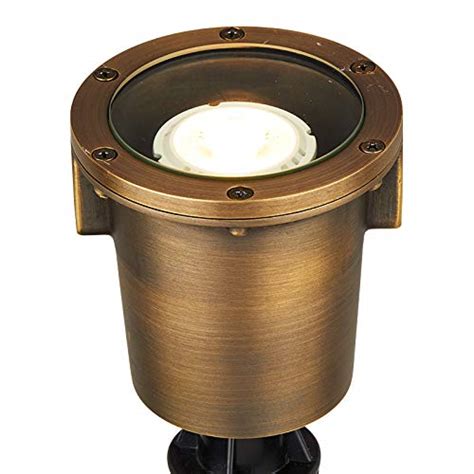 VOLT Cold Forged Brass 12V in-Grade Bronze Well Light (Shielded Top) with LED Bulb