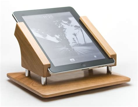 Wooden POS Tablet Stand iPad 10.2" Compatible - Retail Business Wood Stand in All Screen Sizes Antique Look Unique